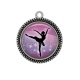 Pendentif Cabochon Argent - danseuse