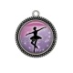 Pendentif Cabochon Argent - danseuse