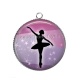 Pendentif Cabochon Argent - danseuse