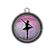 Pendentif Cabochon Argent - danseuse
