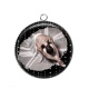 Pendentif Cabochon Argent - danseuse