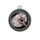 Pendentif Cabochon Argent - danseuse