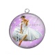 Pendentif Cabochon Argent - danseuse