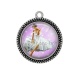 Pendentif Cabochon Argent - danseuse