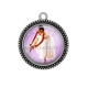 Pendentif Cabochon Argent - danseuse