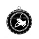 Pendentif Cabochon Argent - danseuse