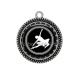 Pendentif Cabochon Argent - danseuse