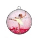Pendentif Cabochon Argent - danseuse