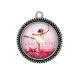 Pendentif Cabochon Argent - danseuse