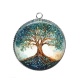Pendentif Cabochon Argent - arbre de vie
