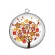 Pendentif Cabochon Argent - arbre de vie