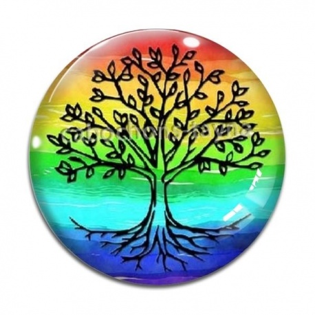Cabochon Verre - arbre de vie