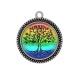 Pendentif Cabochon Argent - arbre de vie