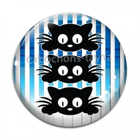 Cabochon Verre - chat 