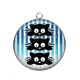 Pendentif Cabochon Argent - chat 