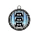 Pendentif Cabochon Argent - chat 
