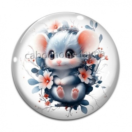 Cabochon Verre - souris