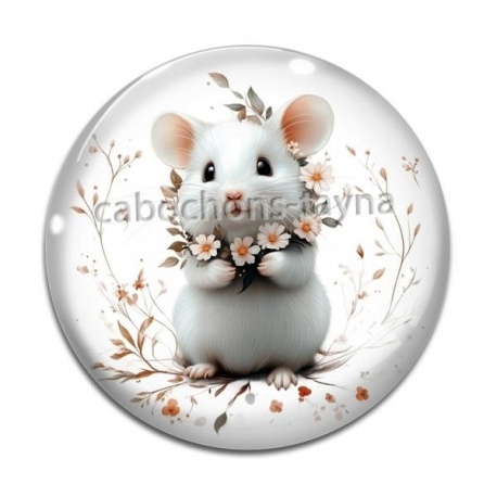 Cabochon Verre - souris