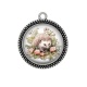 Pendentif Cabochon Argent - hérisson