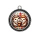 Pendentif Cabochon Argent - hérisson