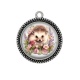 Pendentif Cabochon Argent - hérisson