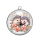 Pendentif Cabochon Argent - hérisson