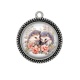 Pendentif Cabochon Argent - hérisson