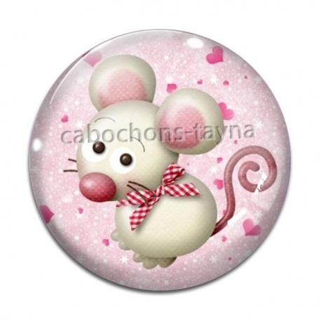 Cabochon Verre - souris