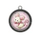 Pendentif Cabochon Argent - souris