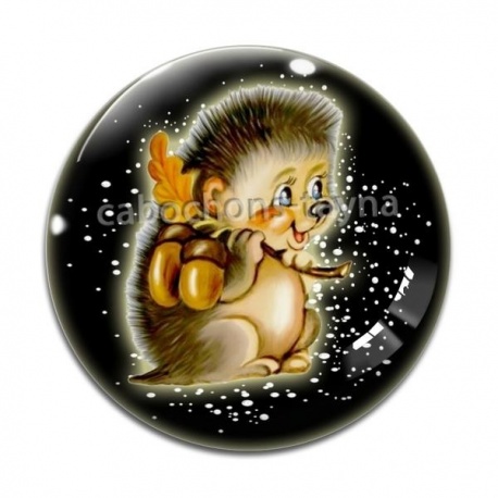 Cabochon Verre -  hérisson