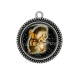 Pendentif Cabochon Argent -  hérisson