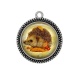 Pendentif Cabochon Argent -  hérisson