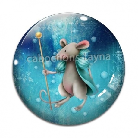 Cabochon Verre - souris