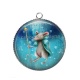 Pendentif Cabochon Argent - souris