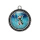 Pendentif Cabochon Argent - souris