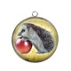 Pendentif Cabochon Argent - hérisson