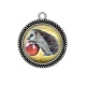Pendentif Cabochon Argent - hérisson