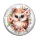 Cabochon Verre - chouette