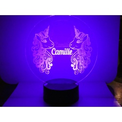 Lampe Cheval – lampe veilleuse personnalisable prénom, Made in France
