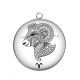 Pendentif Cabochon Argent - signe astrologie