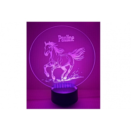 Lampe Cheval – lampe veilleuse personnalisable prénom, Made in France