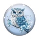 Cabochon Verre - chouette