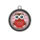 Pendentif Cabochon Argent - chouette