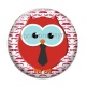 Cabochon Verre - chouette