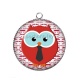 Pendentif Cabochon Argent - chouette
