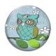 Cabochon Verre - chouette