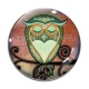 Cabochon Verre - chouette