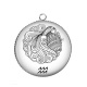 Pendentif Cabochon Argent - signe astrologie