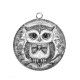 Pendentif Cabochon Argent - chouette