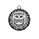 Pendentif Cabochon Argent - chouette